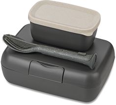 Koziol Lunchbox with Cutlery Set Candy Grey
