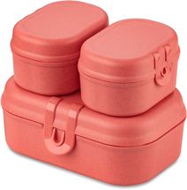Koziol Lunch Box Set - Pascal - Pink - Set of 3