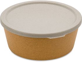 Koziol Food Storage Container/ Small Bowl with Lid- Connect - Brown - 13 x 13 x 5 cm / - 400 ml