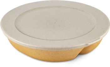 Koziol Divider Plate - with lid - Connect - Brown - ø 25 cm / 1.5 L