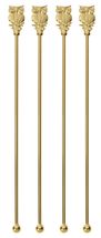 Paderno Cocktail Spoons BAR Owl Gold 20 cm - 4 Pieces