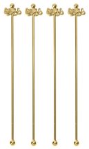 Paderno Cocktail Spoons BAR Octopus Gold 18.5 cm - 4 Pieces