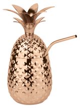 Paderno Pineapple Cup BAR with Straw 500 ml - Copper