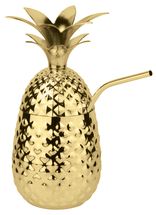 Paderno Pineapple Cup BAR with Straw 500 ml - Gold
