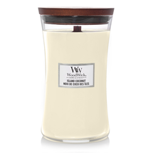 WoodWick Scented Candle Large Island Coconut - 18 cm / ø 10 cm