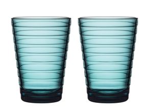 Iittala Glass Aino Aalto Ocean blue 330 ml - Set of 2