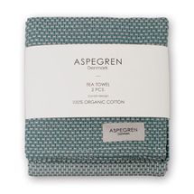 Aspegren Tea Towel Waffle Agate Green 70 x 50 cm - Set of 2