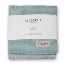 Aspegren Tea Towel Waffle Dusty Blue 70 x 50 cm - Set of 2