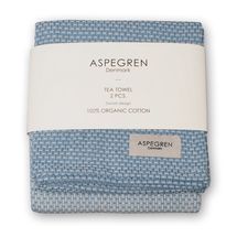 Aspegren Tea Towel Waffle Indigo Blue 70 x 50 cm - 2 Pieces