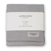 Aspegren Tea Towel Waffle Light Gray 70 x 50 cm - 2 Pieces