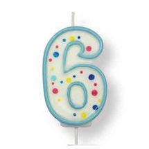 PME Birthday Card Blue Number 6