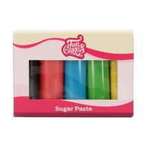 FunCakes Sugar Paste Essential Colours 5 x 100 grams