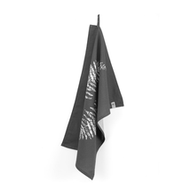 Walra Tea Towel Leaves Off Black - 50 x 70 cm