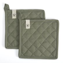 Walra Pot Holders Cook and Trial Army Green 20 x 20 cm - 2 Pieces