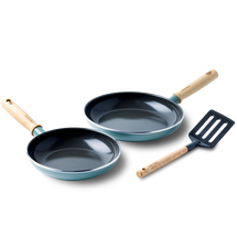 GreenPan Frying Pan Set - with spatula - Mayflower - ø 20 and 24 cm - ceramic non-stick coating