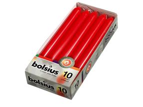 Bolsius Dinner Candles Red 23 cm - 10 Pieces