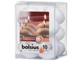 Bolsius Floating Candles White - Pack of 10 