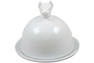 CasaLupo Butter Dish Cosy Porcelain White ø 9.5 cm