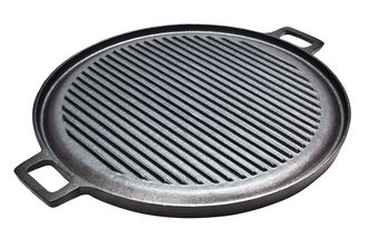 Cookinglife Grill Plate Cast Iron Cast Iron ø 30 cm 2-Sided