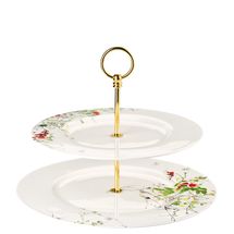 Rosenthal Afternoon Tea Stand / Serving Tower Brillance Wild Flowers - 2 Layers