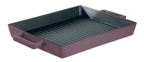 Sambonet Griddle Plate Terra Cotto Purple 32x26 cm - Without Non-stick Coating