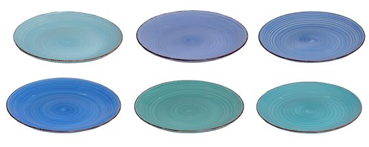 Cookinglife Dinner Plates Ocean Blue ø 26.5 cm - 6 Pieces