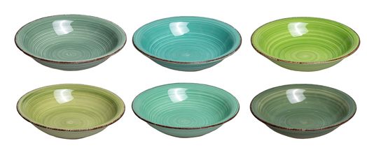 Studio Tavola Deep Plates Summer Green ⌀ 21 cm - Set of 6