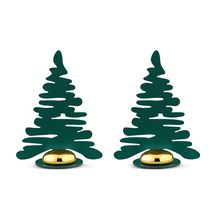 Alessi Christmas Trees Bark - BM16S2 GR - Green - 8 cm - 2 pieces - by Michael Boucquillon &amp; Donia Maaoui