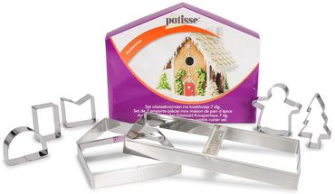 Patisse Cookie House Stainless Steel Cookie Cutters 7-Piece Set