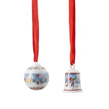 
Hutschenreuther Christmas Bauble Miniset Bell-Clock Christmas Eve - 727412 - by Renata