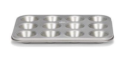 Patisse Mini Muffin Tray Silver Top Grey 12 Muffins