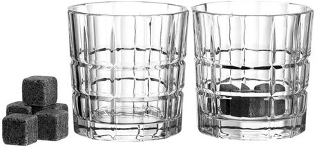 Leonardo Whiskey Set (whiskey glasses 360 ml + 8 whiskey stones) Spiritii