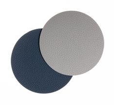 Jay Hill Coasters Leather Light Grey Blue Double-Sided ⌀ 10 cm - Set of 6