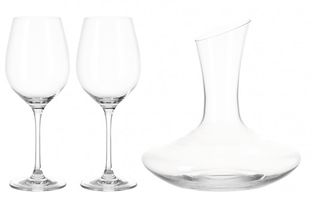 Leonardo Wine Glasses + Decanter Set of 3
