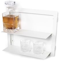 Blackwell Wall Rack - with 2 layers - White