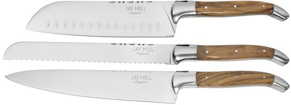 Jay Hill Knife Set Laguiole Olive Wood 3-Piece