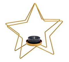 Sareva Candle Holders / Tea Light - Star Gold 23 x 22 cm
