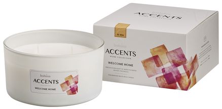 Bolsius Scented Candle in Glass Accents Multi Wick Welcome Home - 8 cm / ø 14.5 cm