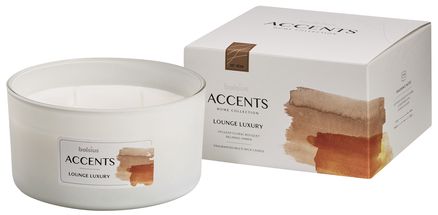 Bolsius Scented Candle in Glass Accents Multi Wick Lounge Luxury - 8 cm / ø 14.5 cm