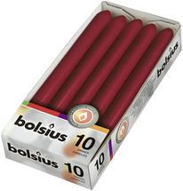 Bolsius Dinner Candles Wine Red - Pack of 10 