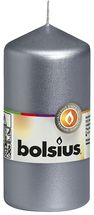 Bolsius Pillar Candle Cello Silver 120/60 mm