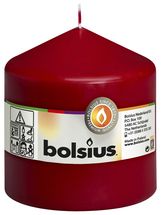 Bolsius Pillar Candle In Cello Wine Red 100/100 mm
