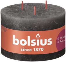 BOLSIUS - Bougies piliers rustiques scintillantes – Doré – 13 cm