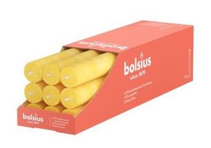 Bolsius Dinner Candle Rustic Sunny Yellow 27 cm - 9 Pieces