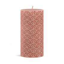 Bolsius Pillar Candle Rustic Print Misty Pink - 13 cm / ø 7 cm