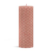 Bolsius Pillar Candle Rustic Print Misty Pink - 19 cm / ø 7 cm