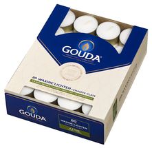 Gouda Tealights White - 60 Pieces