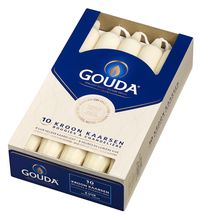 Gouda Dinner Candles Ivory - 10 Pieces