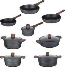 Resto Kitchenware Pan Set - 13-Piece - Induction and all other heat sources