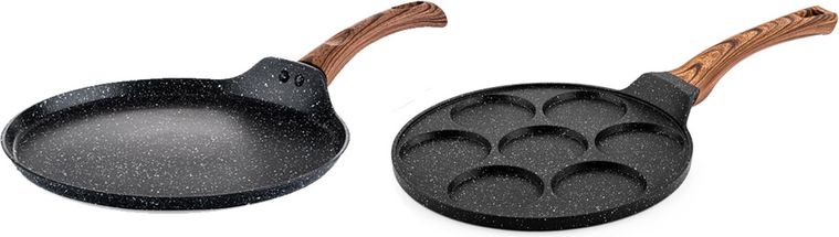 Westinghouse Pancake Pan Set Marble Wood ø 26 and 28 cm - Induction and all other heat sources